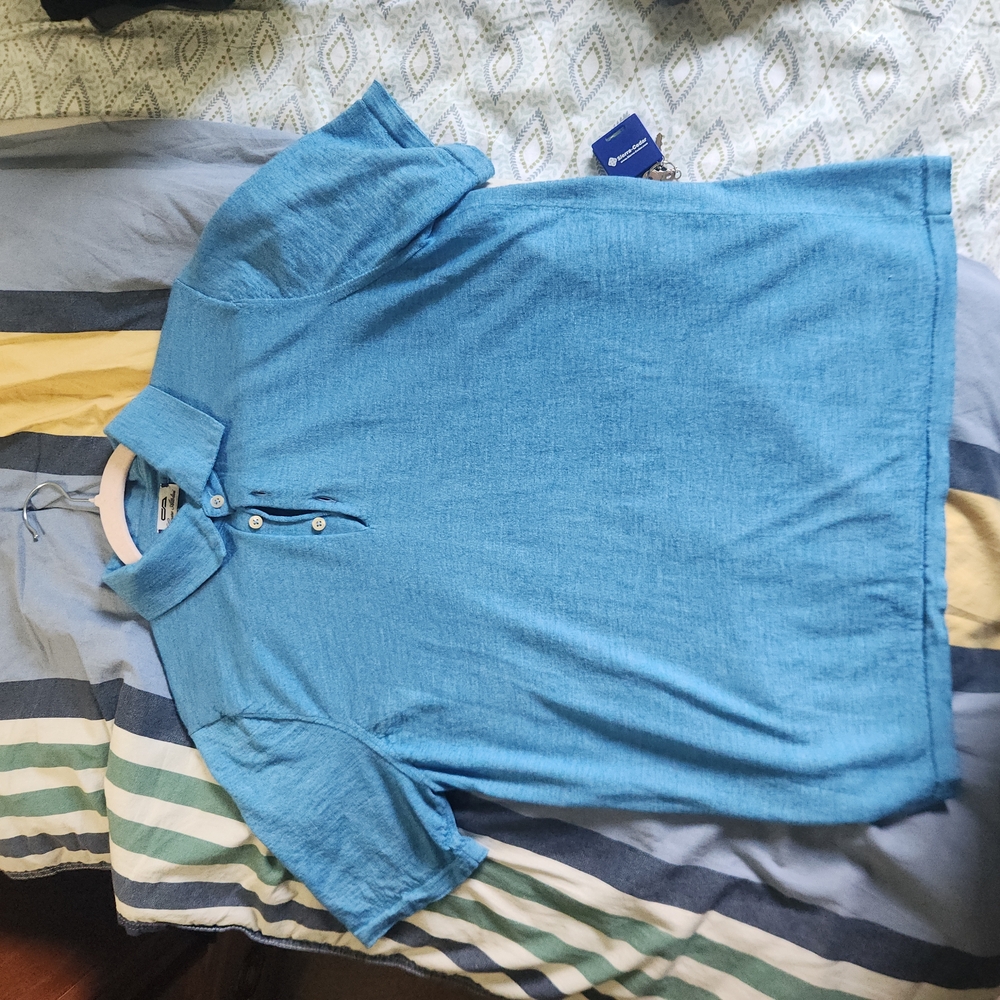 $1400 Cesare Attolini Men's Blue 70% Cashmere 30% Silk Polo Shirt Size 56